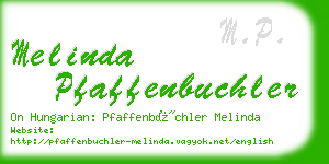 melinda pfaffenbuchler business card